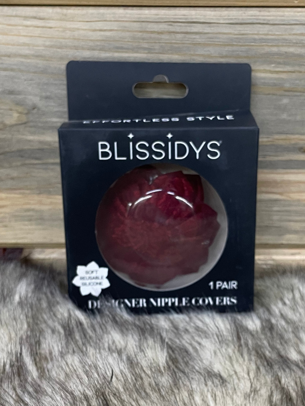 Red Lace Breast Petals by Blissidys