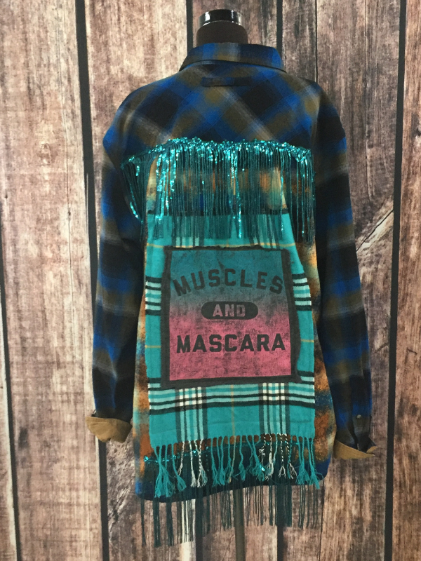 Muscles and Mascara Flannel Top by CornFed Cowgirl
