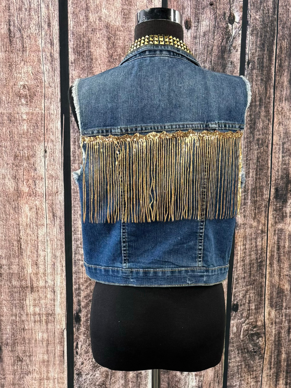 Gold Fringe Vest by CornFed Cowgirl
