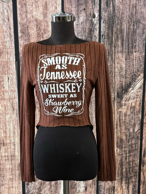 Brown Long Sleeve Smooth As Tennessee Whiskey
