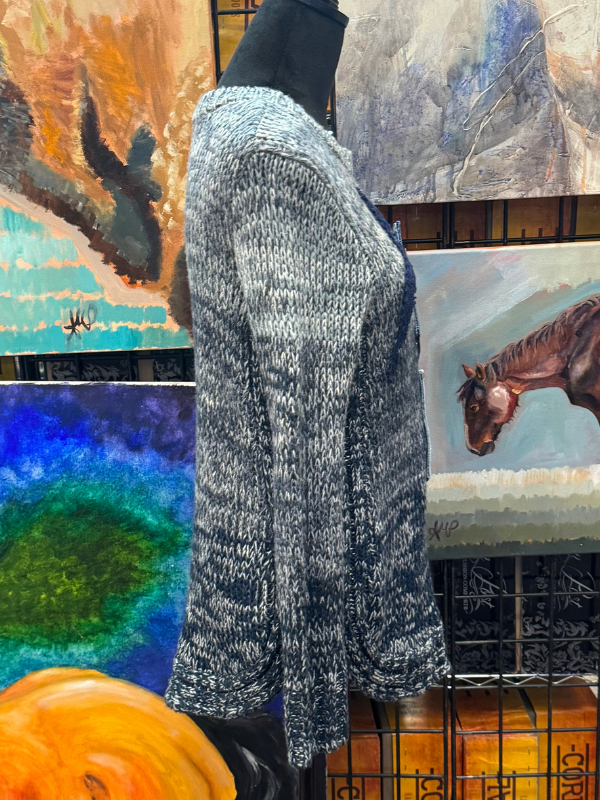 Denim Grey Sweater by CornFed Cowgirl