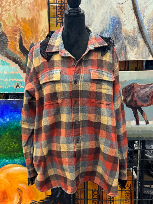 Laced Flannel by CornFed Cowgirl