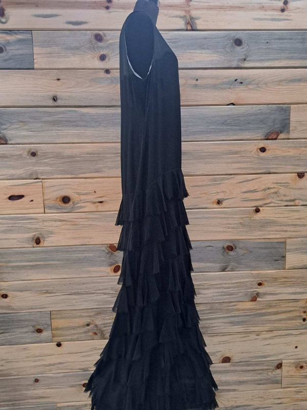 Robert Rodriguez Long Black Ruffled Dress