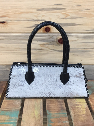 Large Chica Hair on Silver Que Chula Purse