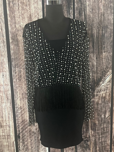 Pearl and Crystal Short Fringe Duster