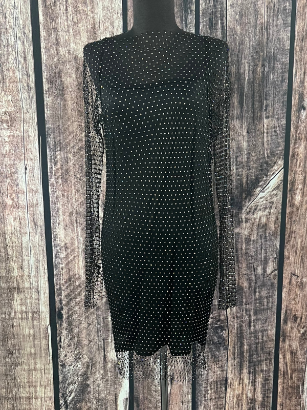 Main Strip Black Sheer Dress