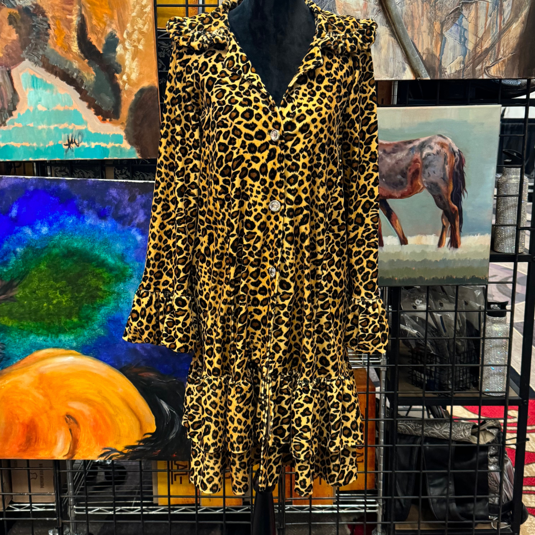 Winter Cheetah Dress by Marrika Nakk