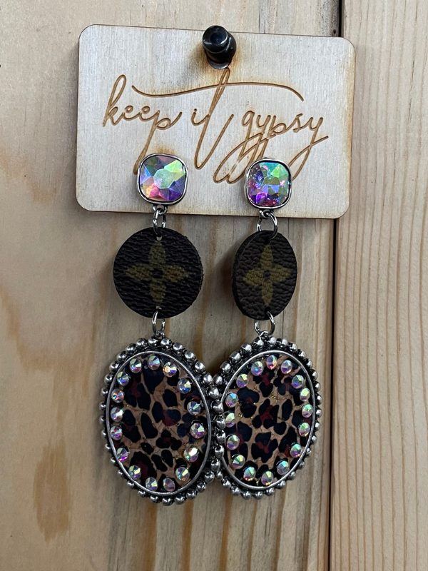 Cheetah Circle Earrings by Keep It Gypsy – Denims & Diamonds Boutique