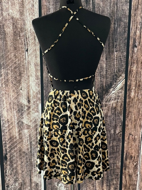 Short Cheetah Strap Dress
