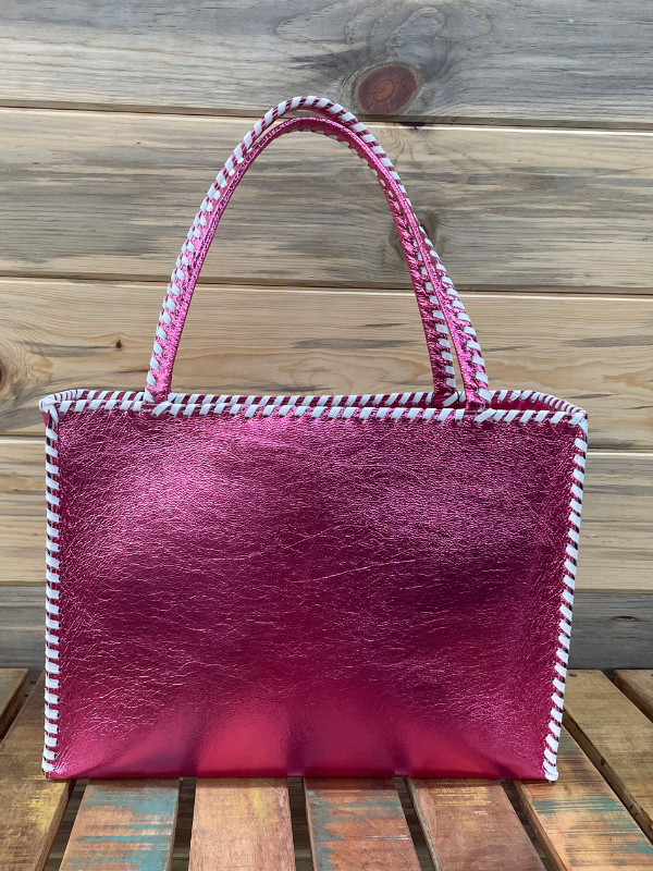 Pink Acid Washed Purse With Stars by Kurtmen