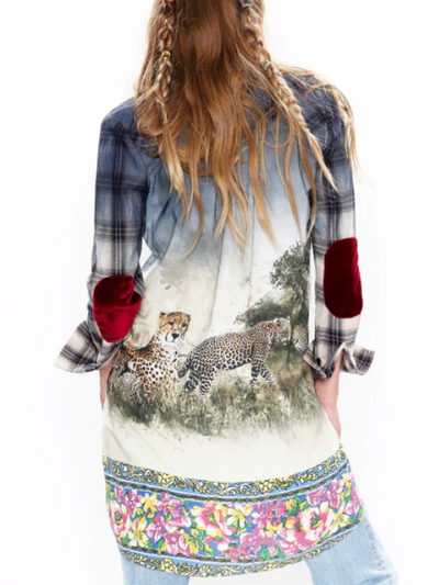 Cheetah Shirt-Dress by Aratta