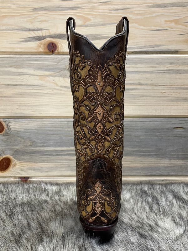 Corral A3319 Classy Brown and Gold Boot