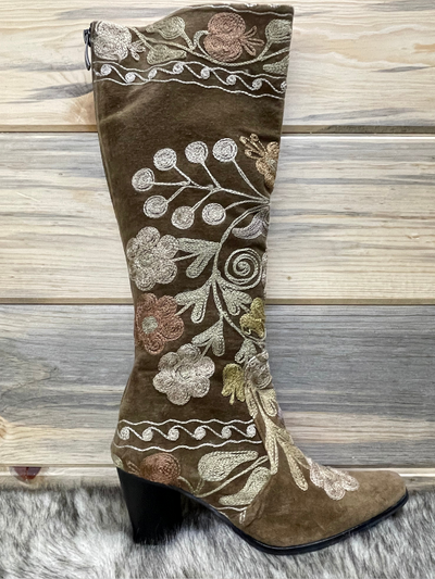 Rockwell Tharp Tan Embroidered Tall Boot