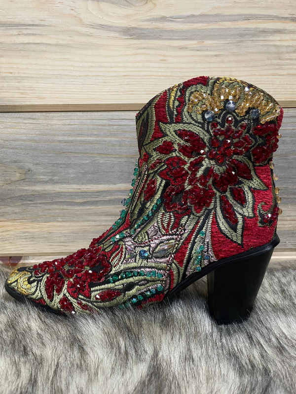 Helens Heart Red Crystal Bootie