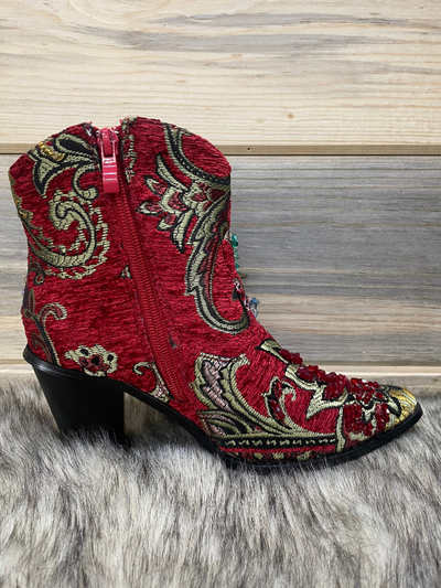 Helens Heart Red Crystal Bootie