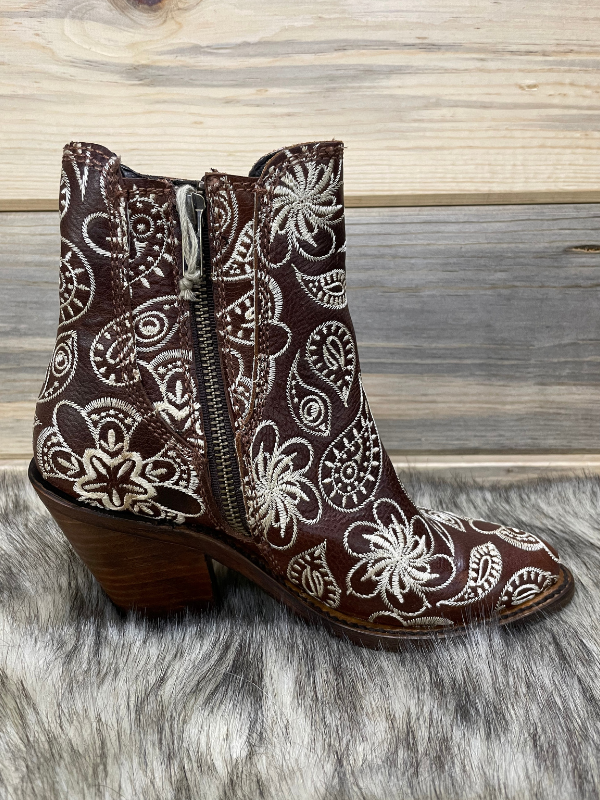 Liberty Black Boots Brown Paisley Bootie