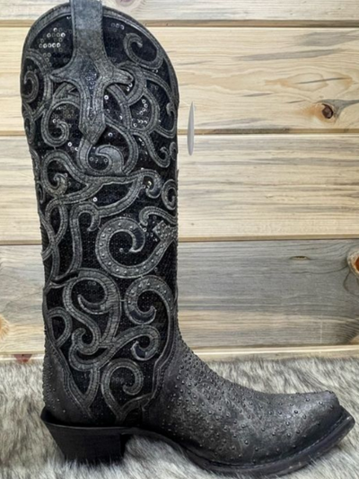 Corral Boots C 3446 Black with Black Sequins