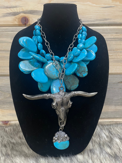 Art By Amy Turquoise with Cowpiece Necklace
