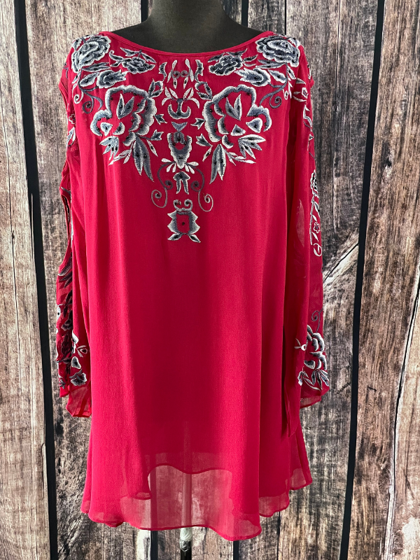 Red Embroidered Top by Vintage Collection