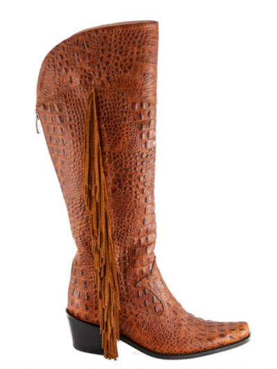 Rockwell Tharp Manchester Brown Fringe Tall Cowboy Boot