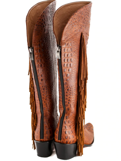 Rockwell Tharp Manchester Brown Fringe Tall Cowboy Boot