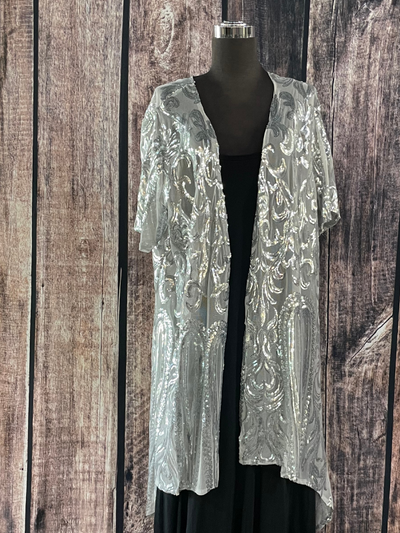 Silver Sequin Duster by L&B