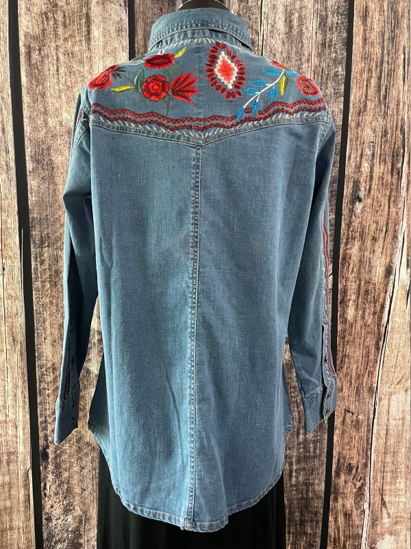 Roses are Red Denim by Vintage Collection