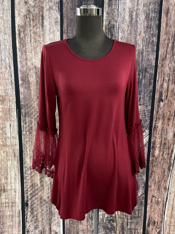 Red Mid Sleeve Top