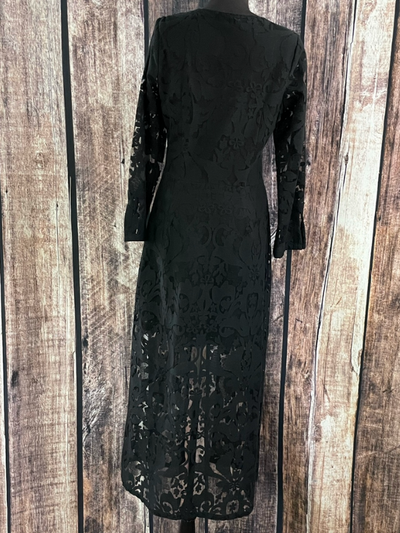 Long Black Lace Dress by Rockwell Tharp