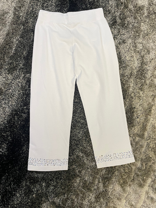 Tia White Pant with Crystals