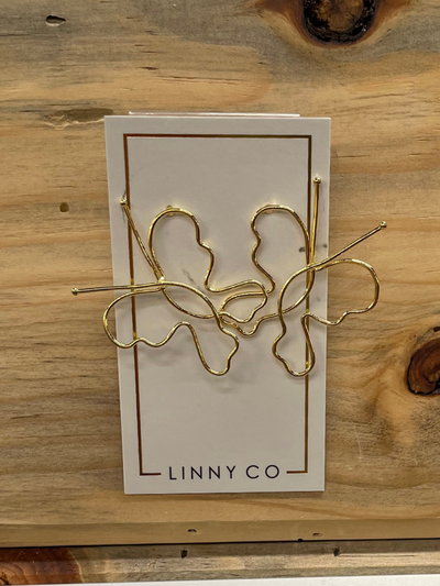 Gold Butterfly Earring by Linny Co