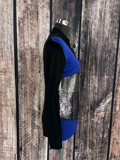 Blue / Silver Knit Sequin Jacket