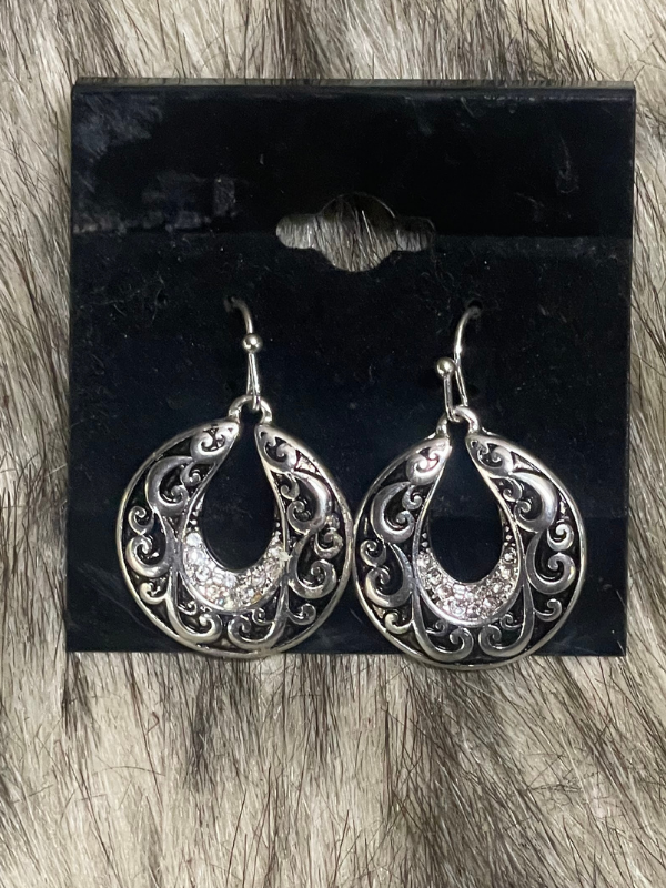 Silver and Black Earrings
