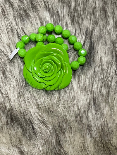 Green Flower Bracelet