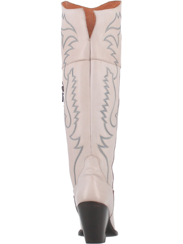 Dan Post 4377 White Overly Leather Boot