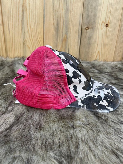Pink Print Hat