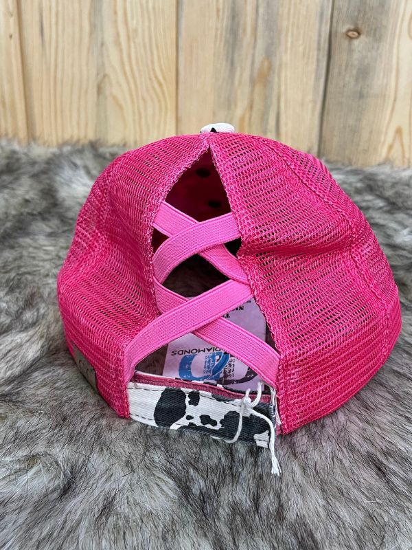 Pink Print Hat