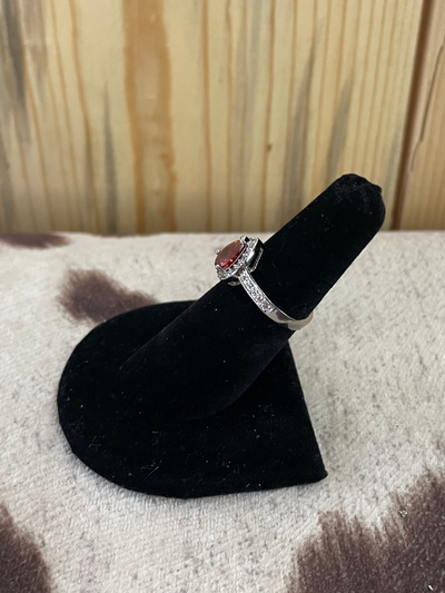 Red Pear Shaped Ring
