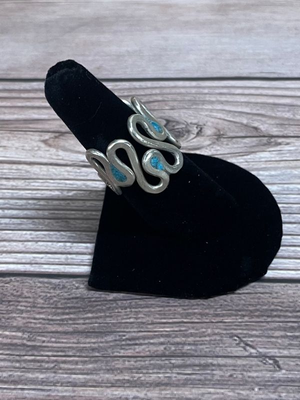 Twisted Blues with Sterling Silver Ring