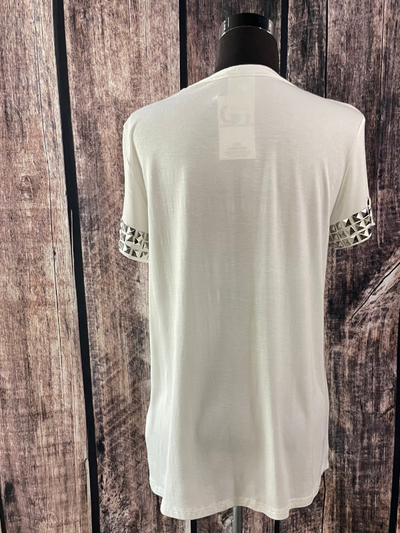 White Studded Top by Vocal